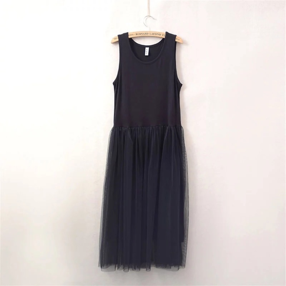 Black Princess Midi Tutu Dress